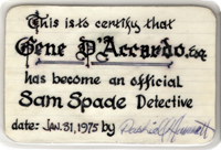 Gene D'Accardo - Honorary Sam Spade