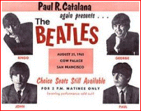 Beatles Cow Palace Poster - August 1965