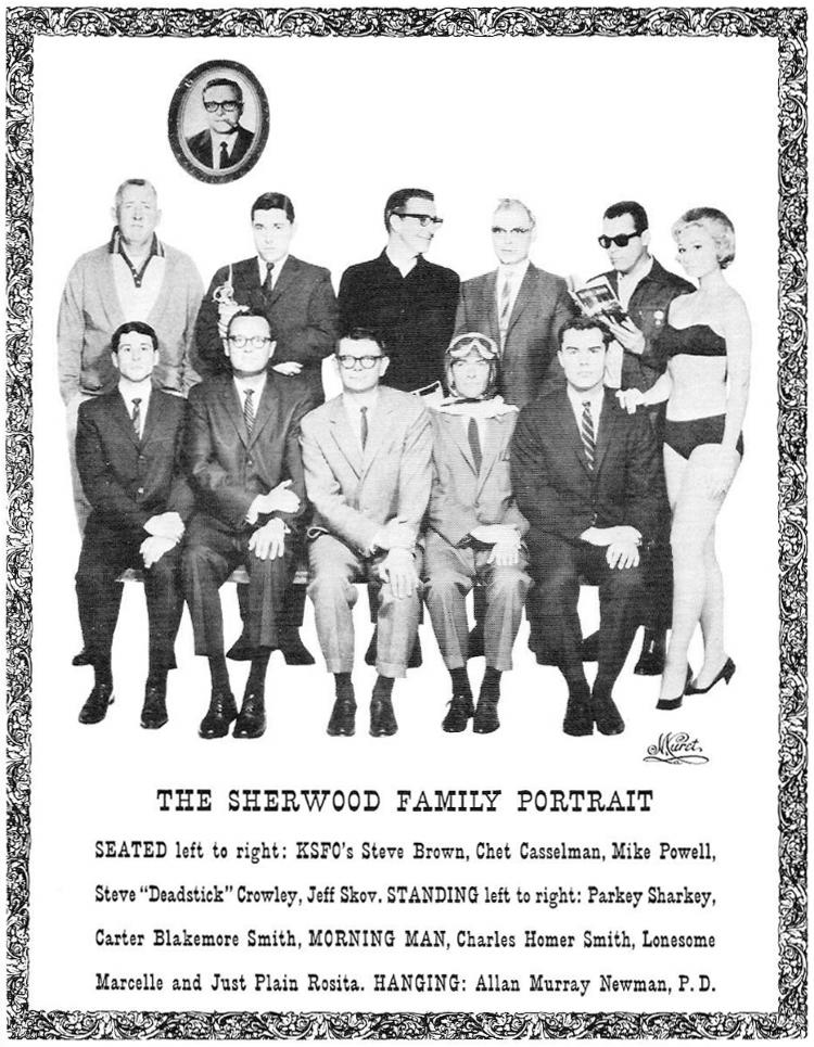 KSFO Sherwood Family Portrait This print ad dating from about 1962 